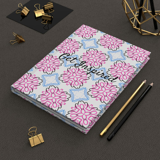 "Get Inspired" Mash Up Art Design 6" x 9" 150 Page (75 sheets) Hardcover Journal