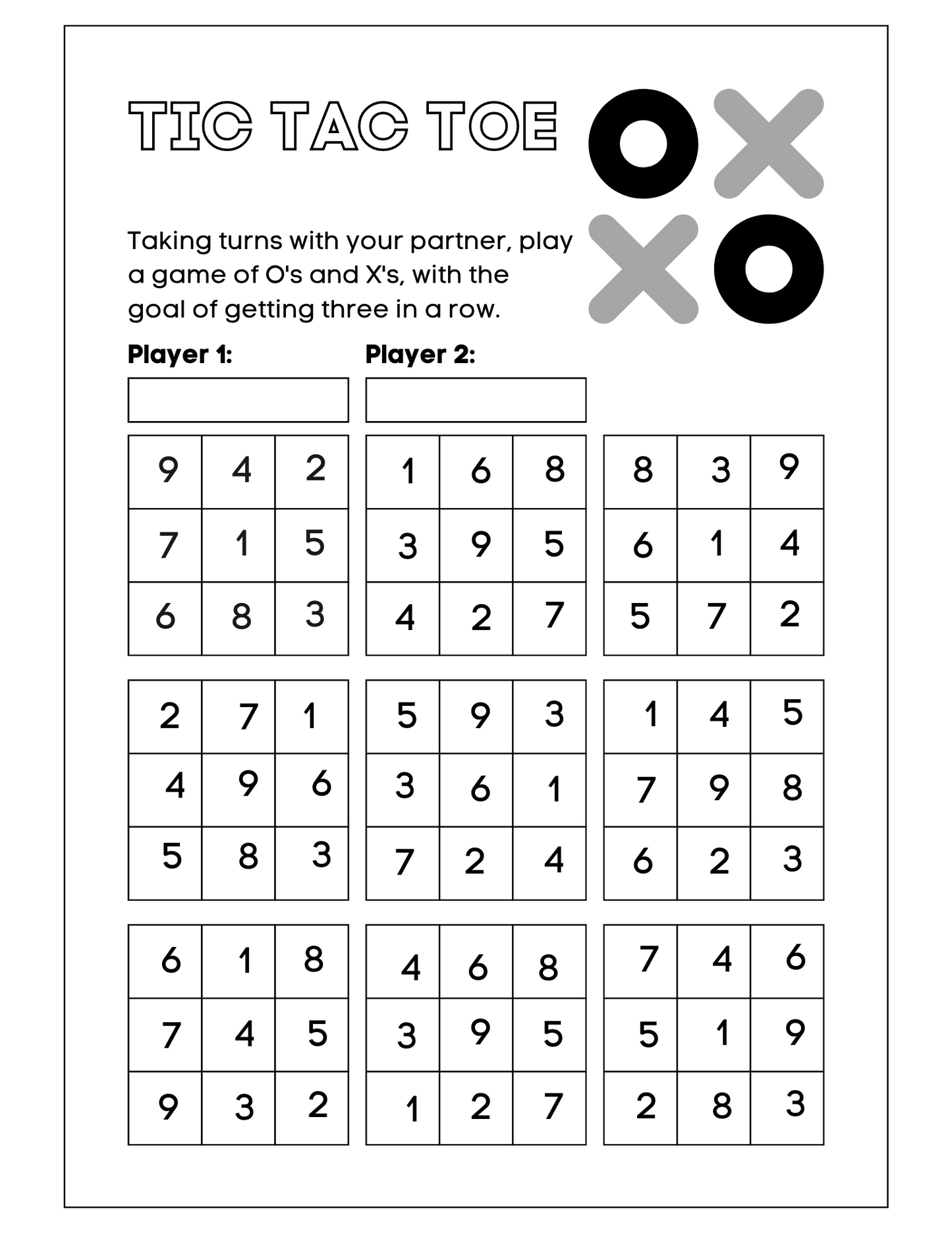 Math Tic Tac Toe Mega Pack: Downloadable and Printable Games for Fun and Engaging Math Practice