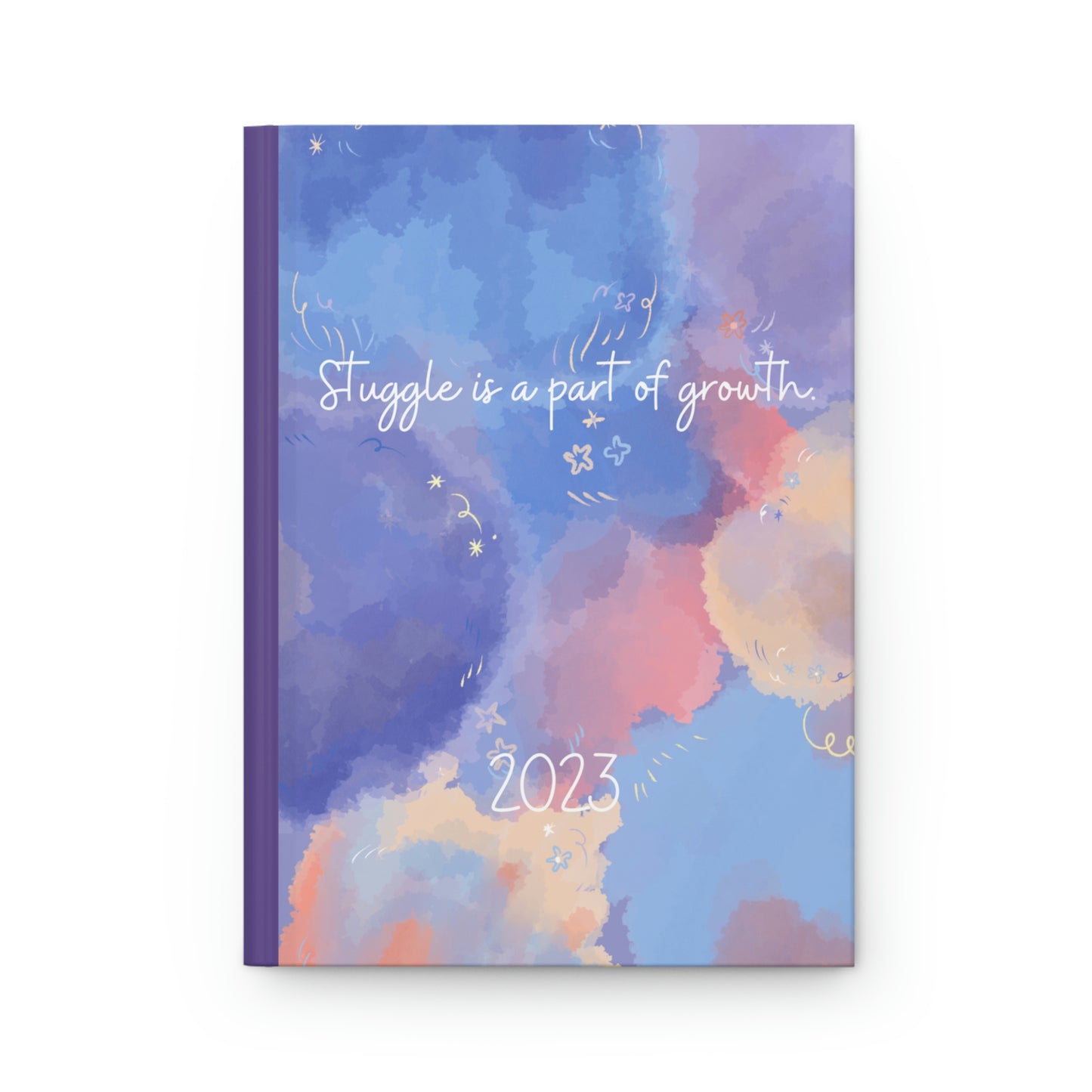 Struggle is a Part of Growth 6" x 9" 150 Page (75 sheets white lined paper) Hardcover Journal Matte