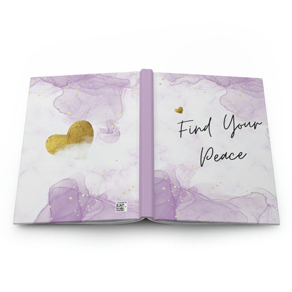 Find Your Peace 6" x 9" 150 Page (75 sheets of white lined paper) Hardcover Matte Journal