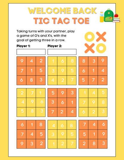 Math Tic Tac Toe Mega Pack: Downloadable and Printable Games for Fun and Engaging Math Practice