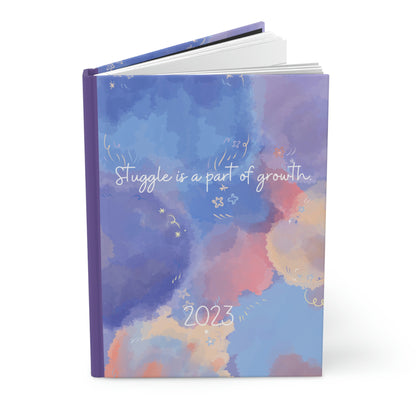 Struggle is a Part of Growth 6" x 9" 150 Page (75 sheets white lined paper) Hardcover Journal Matte