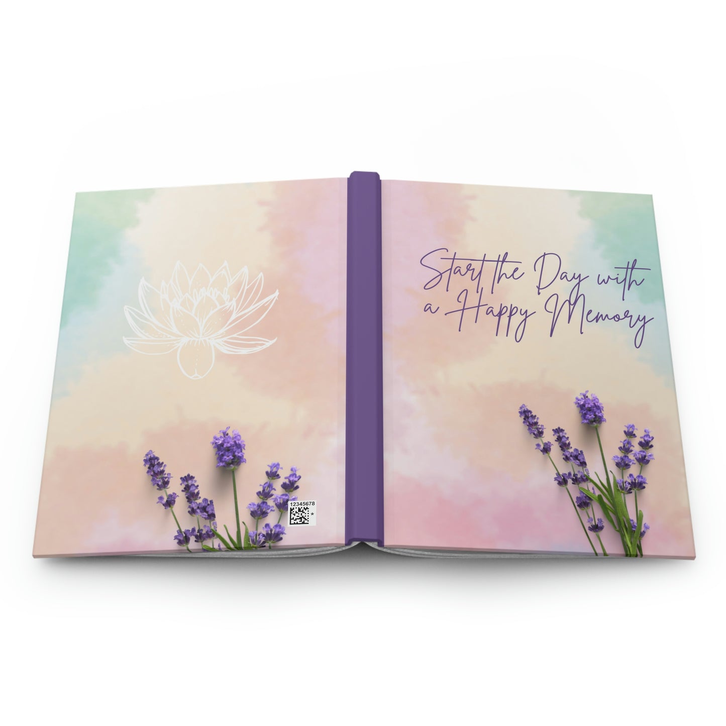 Start the Day with a Happy Memory 6" x 9" 150 Page (75 sheets of white lined paper) Hardcover Matte Journal