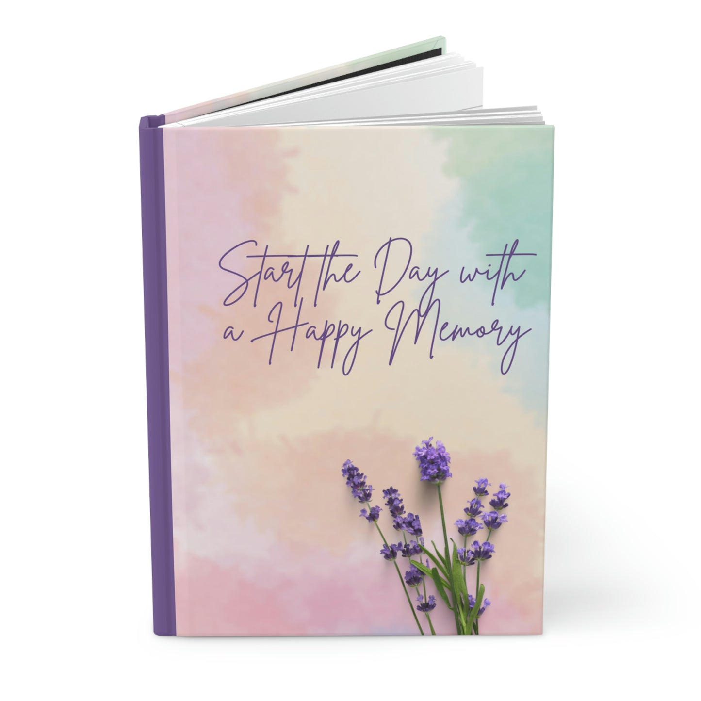 Start the Day with a Happy Memory 6" x 9" 150 Page (75 sheets of white lined paper) Hardcover Matte Journal