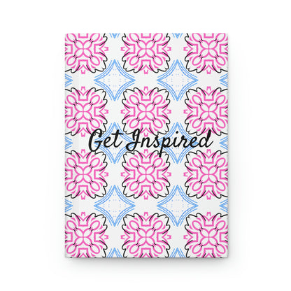 "Get Inspired" Mash Up Art Design 6" x 9" 150 Page (75 sheets) Hardcover Journal