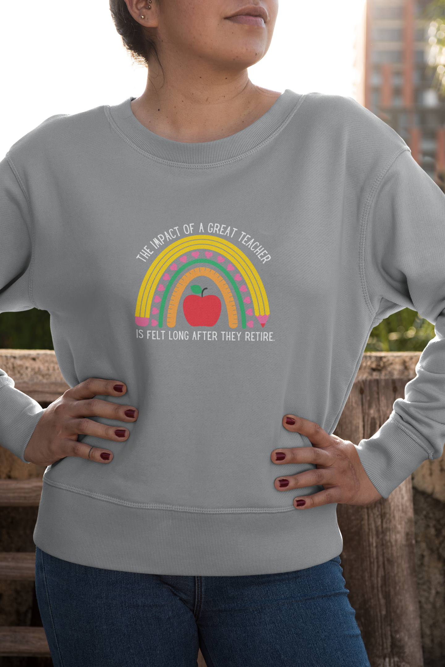 The Impact of Teachers Felt Even After They Retire Unisex Heavy Blend™ Crewneck Sweatshirt