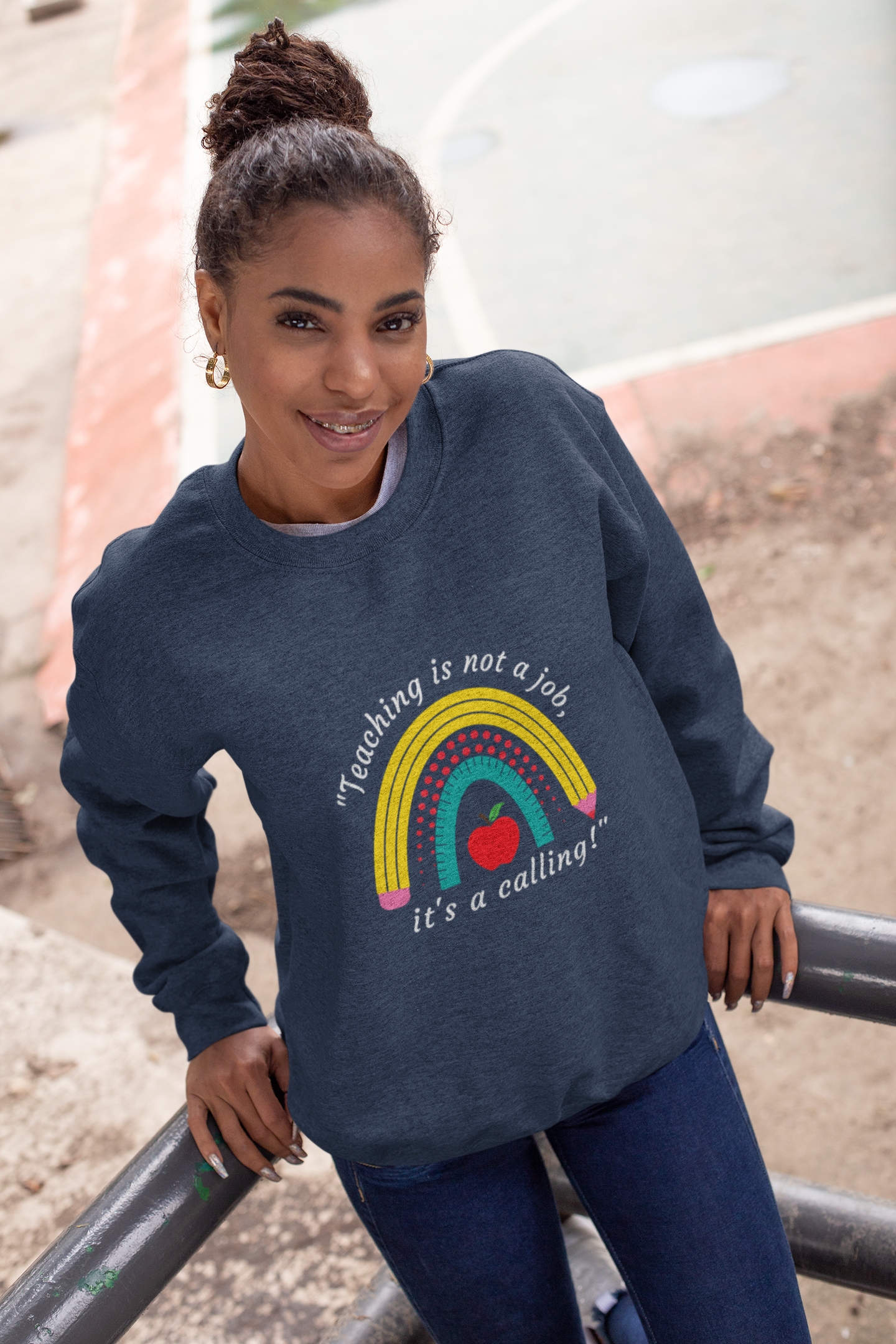 "Teaching is Not a Job, It's a Calling" Unisex Heavy Blend™ Crewneck Sweatshirt