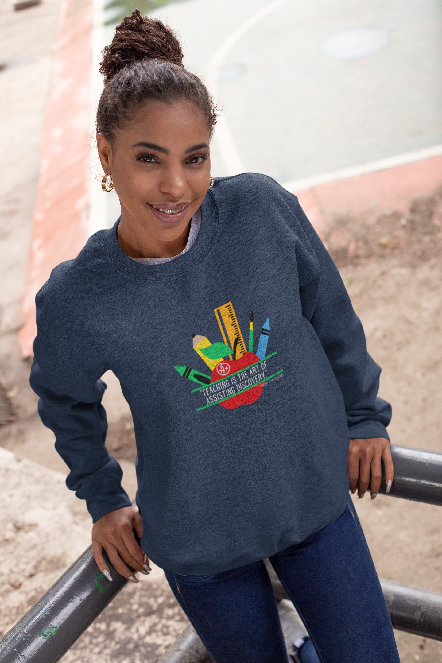 Teaching is the Art of Assisting Discovery Unisex Heavy Blend™ Crewneck Sweatshirt