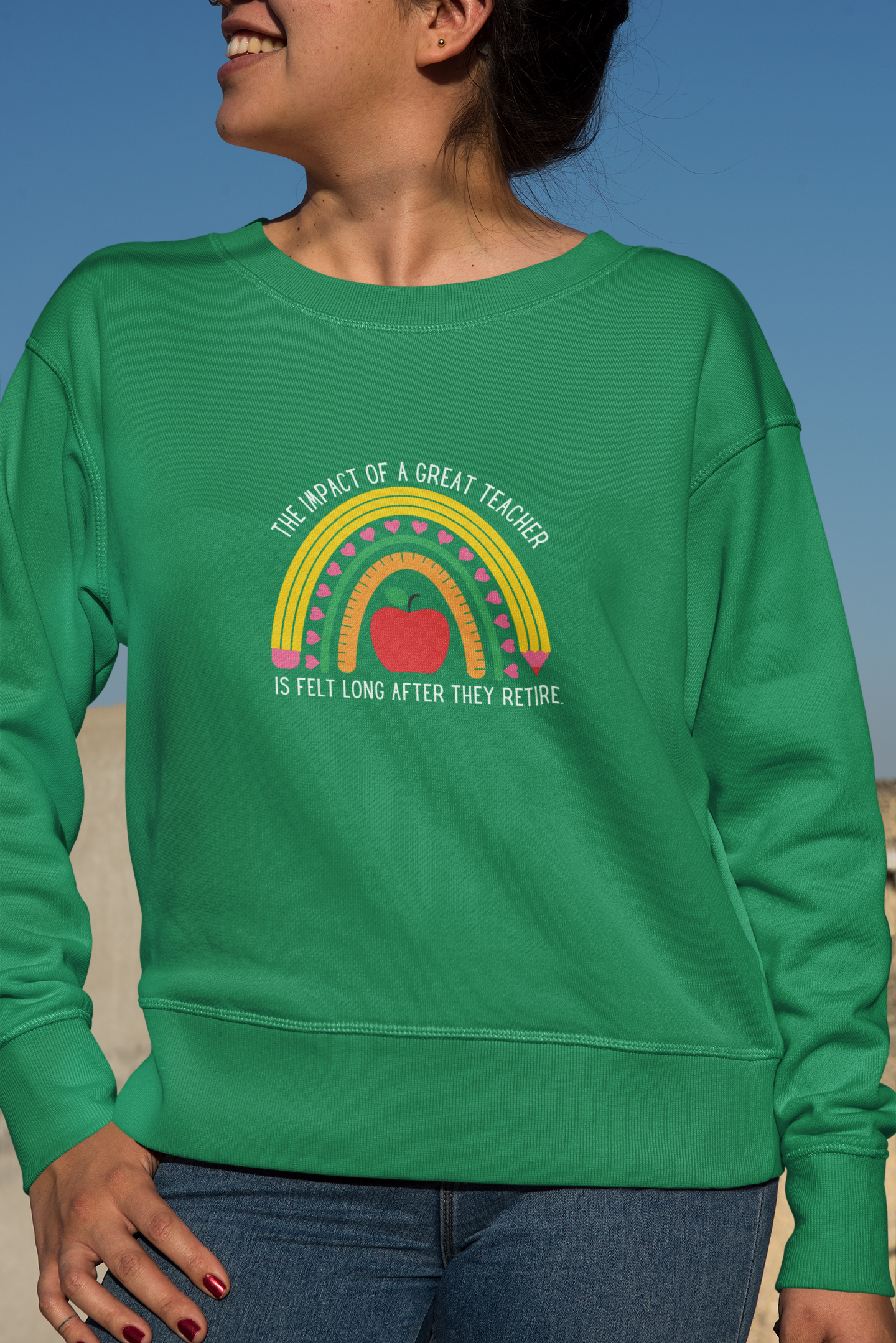 The Impact of Teachers Felt Even After They Retire Unisex Heavy Blend™ Crewneck Sweatshirt