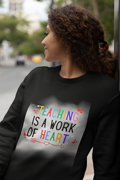 "Teaching is a Work of Heart" Unisex Heavy Blend™ Crewneck Sweatshirt