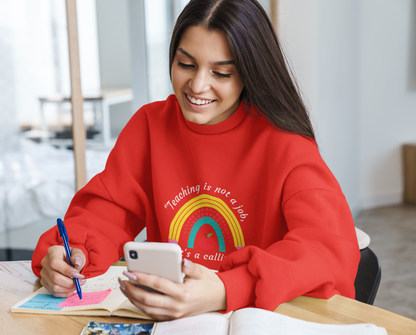 "Teaching is Not a Job, It's a Calling" Unisex Heavy Blend™ Crewneck Sweatshirt